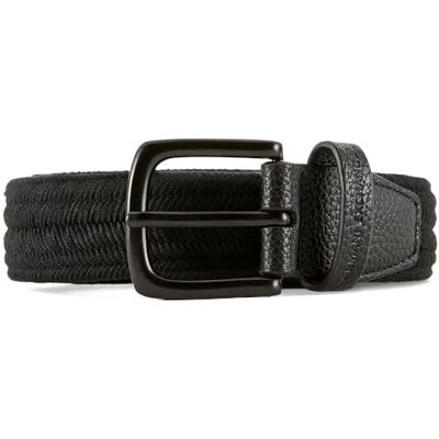 Armani Exchange Men's Classic Tone On Tone Embossed Logo, Belt, Black,95 Armani Exchange Men's Classic Tone On Tone Embossed Logo, Belt, Black,95