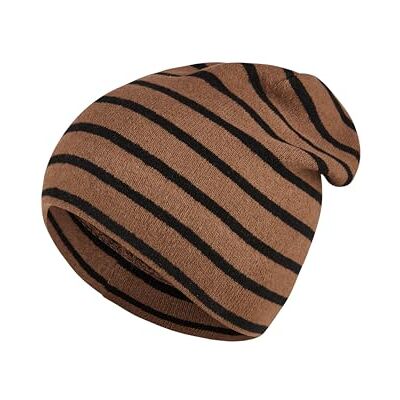 Sterntaler Beanie aus Baumwoll-Mischgewebe mit Streifen – Jungen – weich und pflegeleicht – Mütze für Baby und Kinder, Lebkuchen braun, Größe 53 Sterntaler Beanie aus Baumwoll-Mischgewebe mit Streifen – Jungen – weich und pflegeleicht – Mütze für Baby und Kinder, Lebkuchen braun, Größe 53