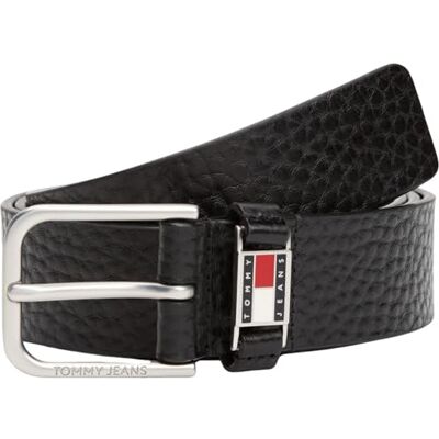 Tommy Jeans Fester Gürtel für Herren, Schwarz (schwarze Textur), 105 cm Tommy Jeans Fester Gürtel für Herren, Schwarz (schwarze Textur), 105 cm
