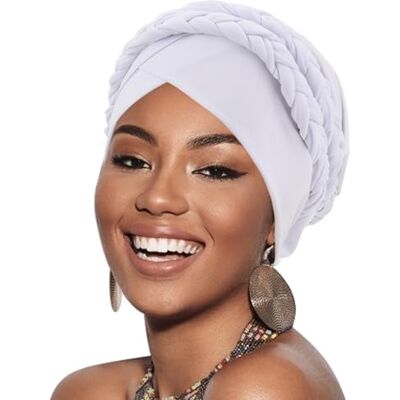 DRESHOW 1 Stück Afrikanischer Damen Turban Geflecht Kopfbedeckung Kopftücher Chemo Kappe Vorgebunden Beanie Mütze Kopfwickel Schlafmütze DRESHOW 1 Stück Afrikanischer Damen Turban Geflecht Kopfbedeckung Kopftücher Chemo Kappe Vorgebunden Beanie Mütze Kopfwickel Schlafmütze