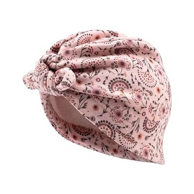 Sterntaler Knotenmütze mit floralem Muster Mädchen Turbanmütze aus softem Sweat-Stoff modische Kinder Beanie mit Knoten Übergangsmütze mattrosa, 55 Sterntaler Knotenmütze mit floralem Muster Mädchen Turbanmütze aus softem Sweat-Stoff modische Kinder Beanie mit Knoten Übergangsmütze mattrosa, 55