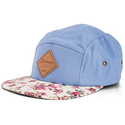 Blackskies ® Sakura Vol. II 5-Panel Cap Camp Damen Herren Baseball Mütze Kappe Surfer Kirschblüten Snapback Strapback Floral Blau Cap Basecap Männer Frauen Unisex Streetwear Outdoor Sommer Freizeit Blackskies ® Sakura Vol. II 5-Panel Cap Camp Damen Herren Baseball Mütze Kappe Surfer Kirschblüten Snapback Strapback Floral Blau Cap Basecap Männer Frauen Unisex Streetwear Outdoor Sommer Freizeit