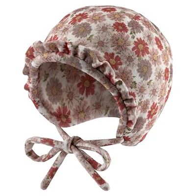 Sterntaler Inka Mütze mit Blumen Druck und Kleiner Rüsche Mädchen Babymütze aus Mischgewebe mit angeschnittenen Ohrenklappen und Bindeband Häubchen, gefüttert mit Baumwollfleece beige, 43 Sterntaler Inka Mütze mit Blumen Druck und Kleiner Rüsche Mädchen Babymütze aus Mischgewebe mit angeschnittenen Ohrenklappen und Bindeband Häubchen, gefüttert mit Baumwollfleece beige, 43