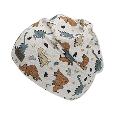 Sterntaler Beanie Dino Lässige Baby Mütze aus Melange Jersey mit allover Druck Jungen UV-Schutz 50+ Beanie Mütze variabel tragbar Baby und Kinder Übergangsmütze, silber, Größe 53 Sterntaler Beanie Dino Lässige Baby Mütze aus Melange Jersey mit allover Druck Jungen UV-Schutz 50+ Beanie Mütze variabel tragbar Baby und Kinder Übergangsmütze, silber, Größe 53