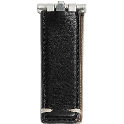 Fossil Herren Leather Wrapped Money Clip Geldscheinklammer, Schwarz Fossil Herren Leather Wrapped Money Clip Geldscheinklammer, Schwarz