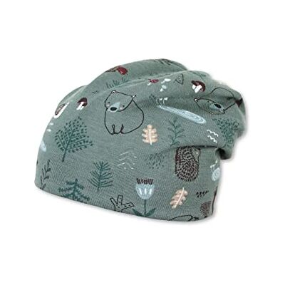 Sterntaler Baby Jungen Beanie Baby Slouch-Beanie Waldmotive Mütze Beanie Baby gefüttert mit Baumwoll Fleece dunkelgrün, 37 Sterntaler Baby Jungen Beanie Baby Slouch-Beanie Waldmotive Mütze Beanie Baby gefüttert mit Baumwoll Fleece dunkelgrün, 37