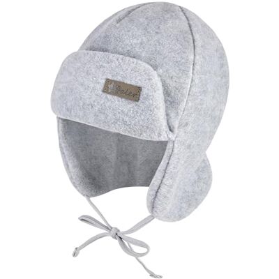 Sterntaler Fliegermütze aus Microfleece – mit Ohrenklappen, Bindeband und kuscheligem Fleece-Futter – Jungen – weich und pflegeleicht – Mütze für Baby und Kinder, Silber meliert, Größe 47 Sterntaler Fliegermütze aus Microfleece – mit Ohrenklappen, Bindeband und kuscheligem Fleece-Futter – Jungen – weich und pflegeleicht – Mütze für Baby und Kinder, Silber meliert, Größe 47