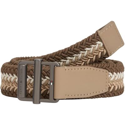 Tommy Hilfiger Herren Gürtel Buckle Webbing 3,5 cm mit Rollschnalle, Beige (Classic Beige), 110 cm Tommy Hilfiger Herren Gürtel Buckle Webbing 3,5 cm mit Rollschnalle, Beige (Classic Beige), 110 cm