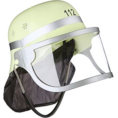 Relaxdays 10021335 Feuerwehrhelm Kinder, verstellbar, klappbares Visier, Nackentuch, Feuerwehr, HxBxT: 24,5 x 22,5 x 28 cm, gelb Relaxdays 10021335 Feuerwehrhelm Kinder, verstellbar, klappbares Visier, Nackentuch, Feuerwehr, HxBxT: 24,5 x 22,5 x 28 cm, gelb