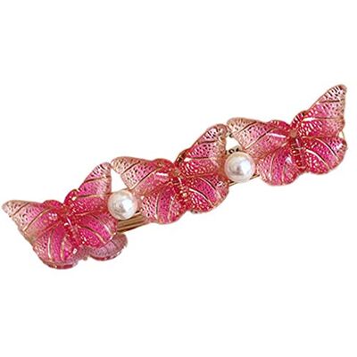 BEEK Haarspange für Damen, mit Perlen besetzt, 3D-Glitzer, bunte Schmetterling-Haarspange für Mädchen, Frauen, Make-up, Haarstyling BEEK Haarspange für Damen, mit Perlen besetzt, 3D-Glitzer, bunte Schmetterling-Haarspange für Mädchen, Frauen, Make-up, Haarstyling