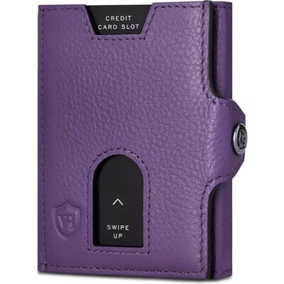 VON HEESEN Slim Wallet mit RFID Schutz Geldbörse Herren klein Mini Geldbeutel Damen Portmonee Kartenetui Echtleder Karten Portemonnaie Leder Kreditkartenetui Violet VON HEESEN Slim Wallet mit RFID Schutz Geldbörse Herren klein Mini Geldbeutel Damen Portmonee Kartenetui Echtleder Karten Portemonnaie Leder Kreditkartenetui Violet