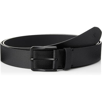 Calvin Herren Gürtel Classic Flat aus Leder, Schwarz (Black/Black), 115 cm Calvin Herren Gürtel Classic Flat aus Leder, Schwarz (Black/Black), 115 cm