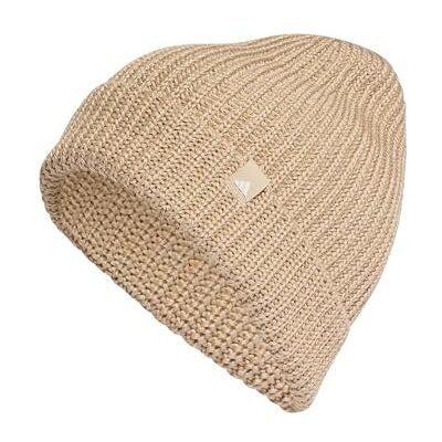Adidas Unisex Glow Beanie Hat, Crystal Linen/White/Crystal Linen, L-XL Adidas Unisex Glow Beanie Hat, Crystal Linen/White/Crystal Linen, L-XL