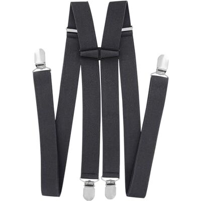 axy Hosenträger für Herren breit 2,5 cm in H-Form mit 4 Hosenträger Clips extra stark längenverstellbar axy Hosenträger für Herren breit 2,5 cm in H-Form mit 4 Hosenträger Clips extra stark längenverstellbar
