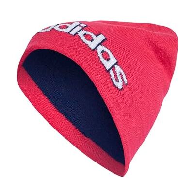 Adidas Unisex Linear Beanie Hat, Power pink/Dark Blue/White, XXS-XS Adidas Unisex Linear Beanie Hat, Power pink/Dark Blue/White, XXS-XS