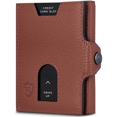 VON HEESEN Slim Wallet mit RFID Schutz Geldbörse Herren klein Mini Geldbeutel Damen Portmonee Kartenetui Echtleder Karten Portemonnaie Leder Kreditkartenetui Cognac-Braun VON HEESEN Slim Wallet mit RFID Schutz Geldbörse Herren klein Mini Geldbeutel Damen Portmonee Kartenetui Echtleder Karten Portemonnaie Leder Kreditkartenetui Cognac-Braun