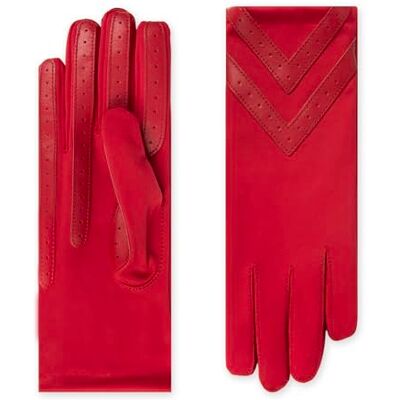Isotoner Damen Water Repellent Touchscreen Chevron Heritage Spandex Gloves Handschuhe, Chilli-Smartdri, X-Large Isotoner Damen Water Repellent Touchscreen Chevron Heritage Spandex Gloves Handschuhe, Chilli-Smartdri, X-Large