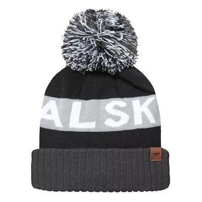 SealSkinz Foulden Water Repellent Cold Weather Bobble Hat BlackGreyWhiteBlack SealSkinz Foulden Water Repellent Cold Weather Bobble Hat BlackGreyWhiteBlack