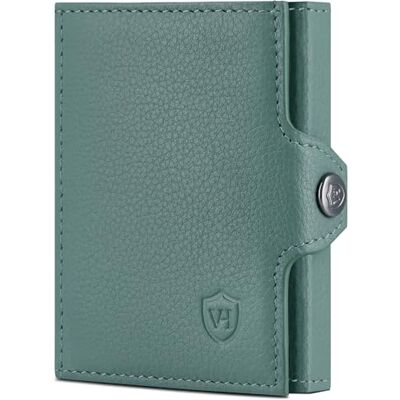 VON HEESEN Slim Wallet mit Münzfach & RFID-Schutz Mini Geldbörse Herren & Damen Kartenetui Kreditkartenetui Portmonee Geldbeutel Portemonnaie klein Silver-Pine VON HEESEN Slim Wallet mit Münzfach & RFID-Schutz Mini Geldbörse Herren & Damen Kartenetui Kreditkartenetui Portmonee Geldbeutel Portemonnaie klein Silver-Pine