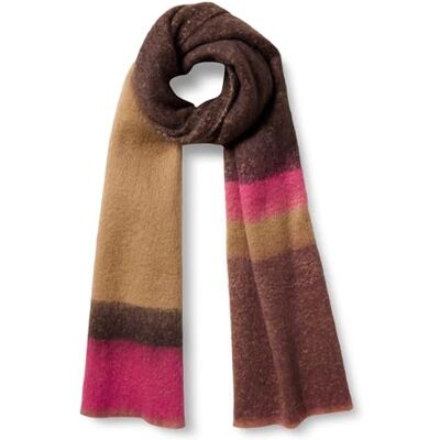 Amazon Damen Schal in gebürsteter Textur, Neonrosa/Dunkles Kastanienbraun, Einheitsgröße Amazon Damen Schal in gebürsteter Textur, Neonrosa/Dunkles Kastanienbraun, Einheitsgröße