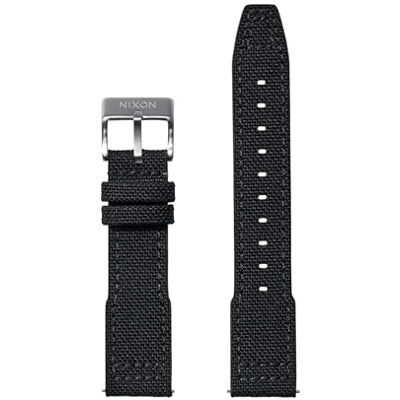 Nixon Herren Uhrenarmband in der Farbe Schwarz aus Baumwolle mit Dornschnalle, C3270-000-00 Nixon Herren Uhrenarmband in der Farbe Schwarz aus Baumwolle mit Dornschnalle, C3270-000-00