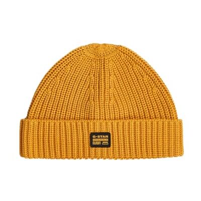 G-STAR Originals Fisherman Beanie, Men's Beanie, Color Yellow G-STAR Originals Fisherman Beanie, Men's Beanie, Color Yellow