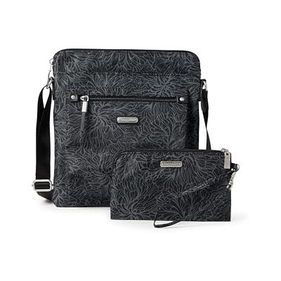 Baggallini Damen Go Bagg mit RFID-Handy-Armband, Midnight Blossom Baggallini Damen Go Bagg mit RFID-Handy-Armband, Midnight Blossom