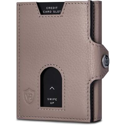 VON HEESEN Slim Wallet mit RFID Schutz Geldbörse Herren klein Mini Geldbeutel Damen Portmonee Kartenetui Echtleder Karten Portemonnaie Leder Kreditkartenetui Taupe VON HEESEN Slim Wallet mit RFID Schutz Geldbörse Herren klein Mini Geldbeutel Damen Portmonee Kartenetui Echtleder Karten Portemonnaie Leder Kreditkartenetui Taupe
