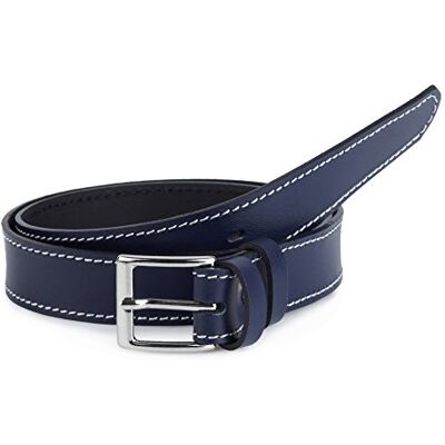 Ladeheid Kinder Gürtel Ledergürtel Mode Accessoire für Kinder Jungen Gürtel mit Schnalle 2,5 cm Breit K1D5 (Navyblau/Weiß, 70 cm (Gesamtlänge 89 cm)) Ladeheid Kinder Gürtel Ledergürtel Mode Accessoire für Kinder Jungen Gürtel mit Schnalle 2,5 cm Breit K1D5 (Navyblau/Weiß, 70 cm (Gesamtlänge 89 cm))