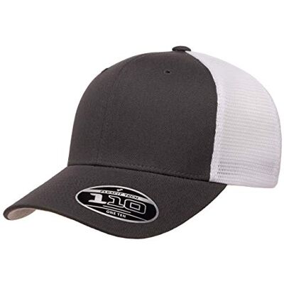 Flexfit Herren 110 Mesh Trucker-Mütze, Anthrazit/Weiß, Einheitsgröße Flexfit Herren 110 Mesh Trucker-Mütze, Anthrazit/Weiß, Einheitsgröße