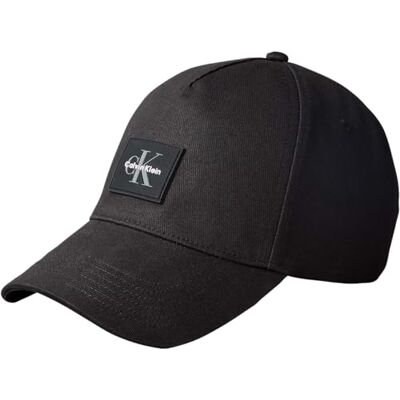Calvin Herren Monologo Rubber Patch Bb Cap LV04D5136G Kappe, Schwarz (Schwarz), Einheitsgröße Calvin Herren Monologo Rubber Patch Bb Cap LV04D5136G Kappe, Schwarz (Schwarz), Einheitsgröße