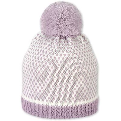 Sterntaler Baby Mädchen Mütze Baby Bommelstrickmütze Muster, beige, 49 Sterntaler Baby Mädchen Mütze Baby Bommelstrickmütze Muster, beige, 49