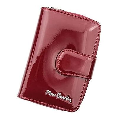 Pierre Cardin Geldtasche für Damen, Frauengeldbörse LINE Portemonnaie, Elegant, Praktisch, Robust, aus lackiertem Leder, Mittelgroß, 9,5 x 13 x 3,3 cm, rot Pierre Cardin Geldtasche für Damen, Frauengeldbörse LINE Portemonnaie, Elegant, Praktisch, Robust, aus lackiertem Leder, Mittelgroß, 9,5 x 13 x 3,3 cm, rot