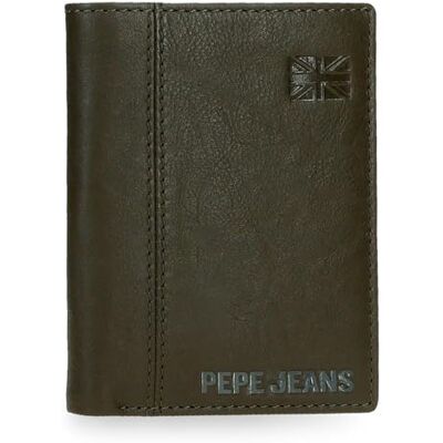 Pepe Jeans Cortland Geldbörse mit Kartenfach, Grün, 8,5 x 11 x 1 cm, Leder von Joumma Bags Pepe Jeans Cortland Geldbörse mit Kartenfach, Grün, 8,5 x 11 x 1 cm, Leder von Joumma Bags