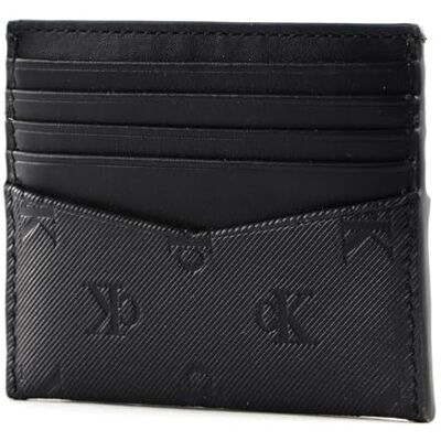 Calvin Klein Leder Kartenhalter CKJ Monogram Soft Cardcase 10CC AOP Mono Allover schwarz Calvin Klein Leder Kartenhalter CKJ Monogram Soft Cardcase 10CC AOP Mono Allover schwarz