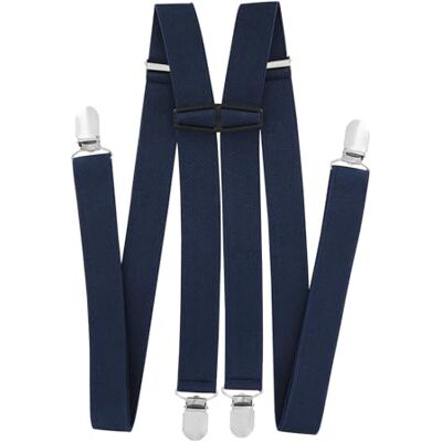 axy Hosenträger für Herren breit 2,5 cm in H-Form mit 4 Hosenträger Clips extra stark längenverstellbar axy Hosenträger für Herren breit 2,5 cm in H-Form mit 4 Hosenträger Clips extra stark längenverstellbar