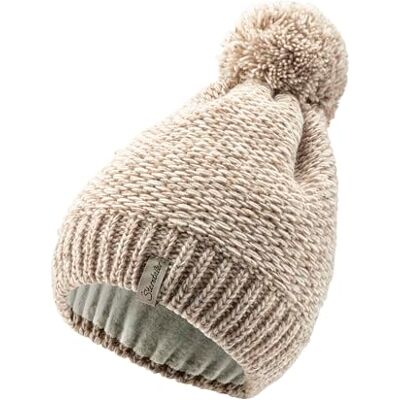 Sterntaler Bommelmütze Multicolor – Unisex Wintermütze mit Bommel aus Multicolor-Garn, gefüttert mit Baumwollfleece – Strickmütze in beige, Größe 55 Sterntaler Bommelmütze Multicolor – Unisex Wintermütze mit Bommel aus Multicolor-Garn, gefüttert mit Baumwollfleece – Strickmütze in beige, Größe 55
