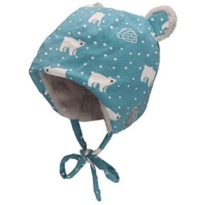 Sterntaler Baby Jungen Eisbär Mütze Kappe Kinder aus Jersey mit Bindeband Himmelblau, 51 Sterntaler Baby Jungen Eisbär Mütze Kappe Kinder aus Jersey mit Bindeband Himmelblau, 51