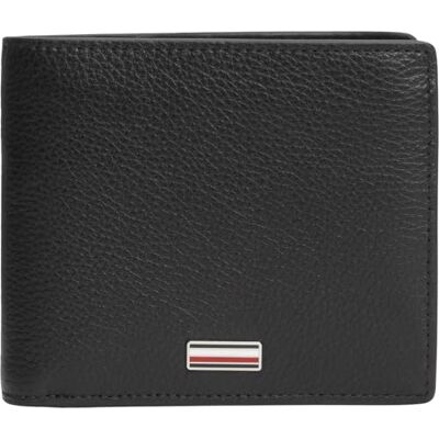 Tommy Hilfiger Herren Geldbeutel Central Flap and Coin aus Leder, Schwarz (Black), Einheitsgröße Tommy Hilfiger Herren Geldbeutel Central Flap and Coin aus Leder, Schwarz (Black), Einheitsgröße