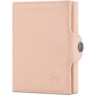 VON HEESEN Slim Wallet mit RFID Schutz Geldbörse Herren klein Mini Geldbeutel Damen Portmonee Kartenetui Echtleder Karten Portemonnaie Leder Kreditkartenetui Rose VON HEESEN Slim Wallet mit RFID Schutz Geldbörse Herren klein Mini Geldbeutel Damen Portmonee Kartenetui Echtleder Karten Portemonnaie Leder Kreditkartenetui Rose