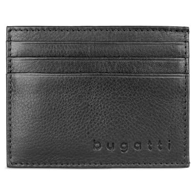 Bugatti Sempre Leder Kreditkartenetui Kartenetui Mini-Wallet, Schwarz 6 Kartenfächer, handlich Bugatti Sempre Leder Kreditkartenetui Kartenetui Mini-Wallet, Schwarz 6 Kartenfächer, handlich