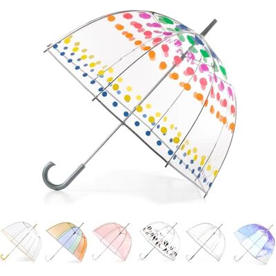 totes Regenschirm für Erwachsene, transparent, mit Kuppeldach, leicht, Wind- und Regenschutz, Gepunktet, Adults 51" Canopy totes Regenschirm für Erwachsene, transparent, mit Kuppeldach, leicht, Wind- und Regenschutz, Gepunktet, Adults 51" Canopy