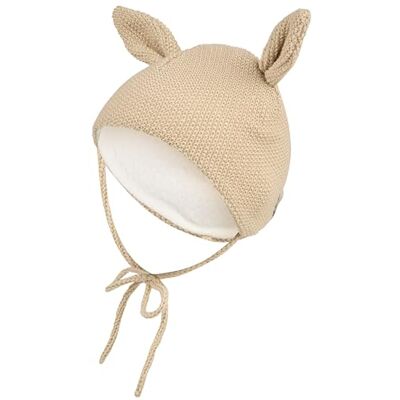 Sterntaler Strickmütze Hase in Perlmuster-Optik mit Hasenohren, angeschnittenen Ohrenklappen und Bindebändern – Unisex – warme Mütze für Baby und Kinder, graubeige, Größe 41 Sterntaler Strickmütze Hase in Perlmuster-Optik mit Hasenohren, angeschnittenen Ohrenklappen und Bindebändern – Unisex – warme Mütze für Baby und Kinder, graubeige, Größe 41