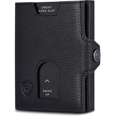 VON HEESEN Slim Wallet mit RFID Schutz Geldbörse Herren klein Mini Geldbeutel Damen Portmonee Kartenetui Echtleder Karten Portemonnaie Leder Kreditkartenetui Schwarz VON HEESEN Slim Wallet mit RFID Schutz Geldbörse Herren klein Mini Geldbeutel Damen Portmonee Kartenetui Echtleder Karten Portemonnaie Leder Kreditkartenetui Schwarz