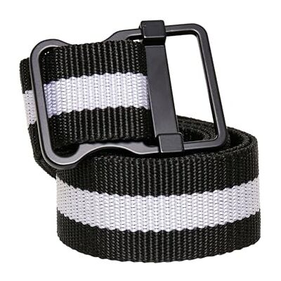 Urban Classics Easy Belt with Stripes black/white S/M Urban Classics Easy Belt with Stripes black/white S/M