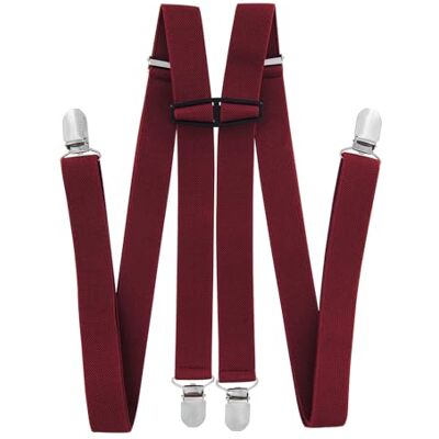 axy Hosenträger für Herren breit 2,5 cm in H-Form mit 4 Hosenträger Clips extra stark längenverstellbar axy Hosenträger für Herren breit 2,5 cm in H-Form mit 4 Hosenträger Clips extra stark längenverstellbar