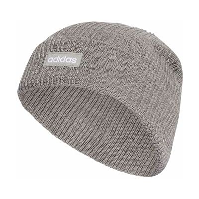Adidas Unisex Linear Beanie Cuff Hat, medium Grey Heather/MGH solid Grey/White, XXS-XS Adidas Unisex Linear Beanie Cuff Hat, medium Grey Heather/MGH solid Grey/White, XXS-XS