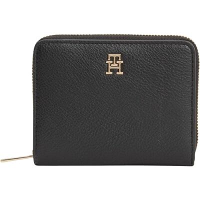 Tommy Hilfiger Damen Geldbörse Icon Flap mit Reißverschluss, Schwarz (Black), Einheitsgröße Tommy Hilfiger Damen Geldbörse Icon Flap mit Reißverschluss, Schwarz (Black), Einheitsgröße