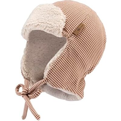 Sterntaler Fliegermütze mit Rippenmuster -dezent gestreift Jungen Holzfällermütze angeschnittenen Ohrenklappen und Bindeband Kinder Wintermütze, gefüttert mit Teddyplüsch rost, 49 Sterntaler Fliegermütze mit Rippenmuster -dezent gestreift Jungen Holzfällermütze angeschnittenen Ohrenklappen und Bindeband Kinder Wintermütze, gefüttert mit Teddyplüsch rost, 49