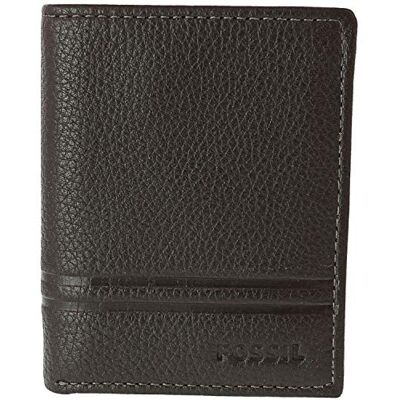 Fossil Herren Trifold Reisezubehör-Dreifachgefaltete Brieftasche, Wilder Dunkelbraun, Einheitsgröße Fossil Herren Trifold Reisezubehör-Dreifachgefaltete Brieftasche, Wilder Dunkelbraun, Einheitsgröße